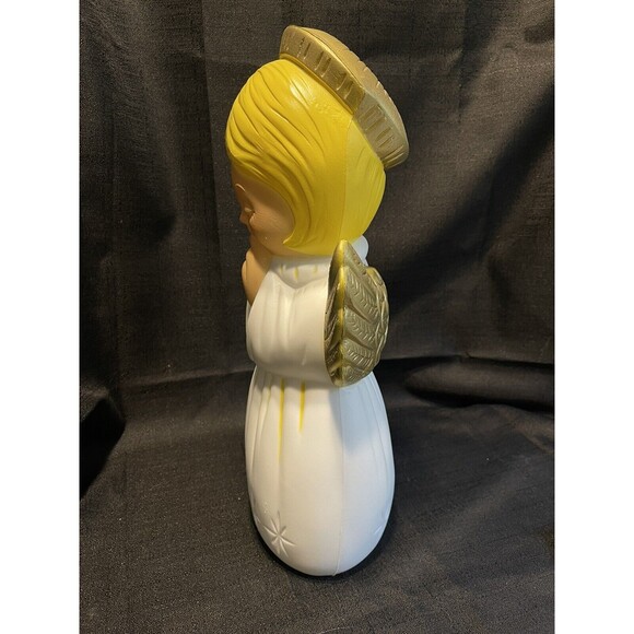 Vintage 1999 Grand Venture Praying Angel 18”  Christmas Blow Mold Gold - Picture 2 of 5